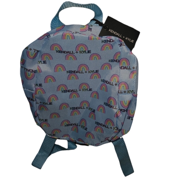 NWT Kendall & Kylie Rainbow Monogram Mini Backpack - Picture 1 of 2